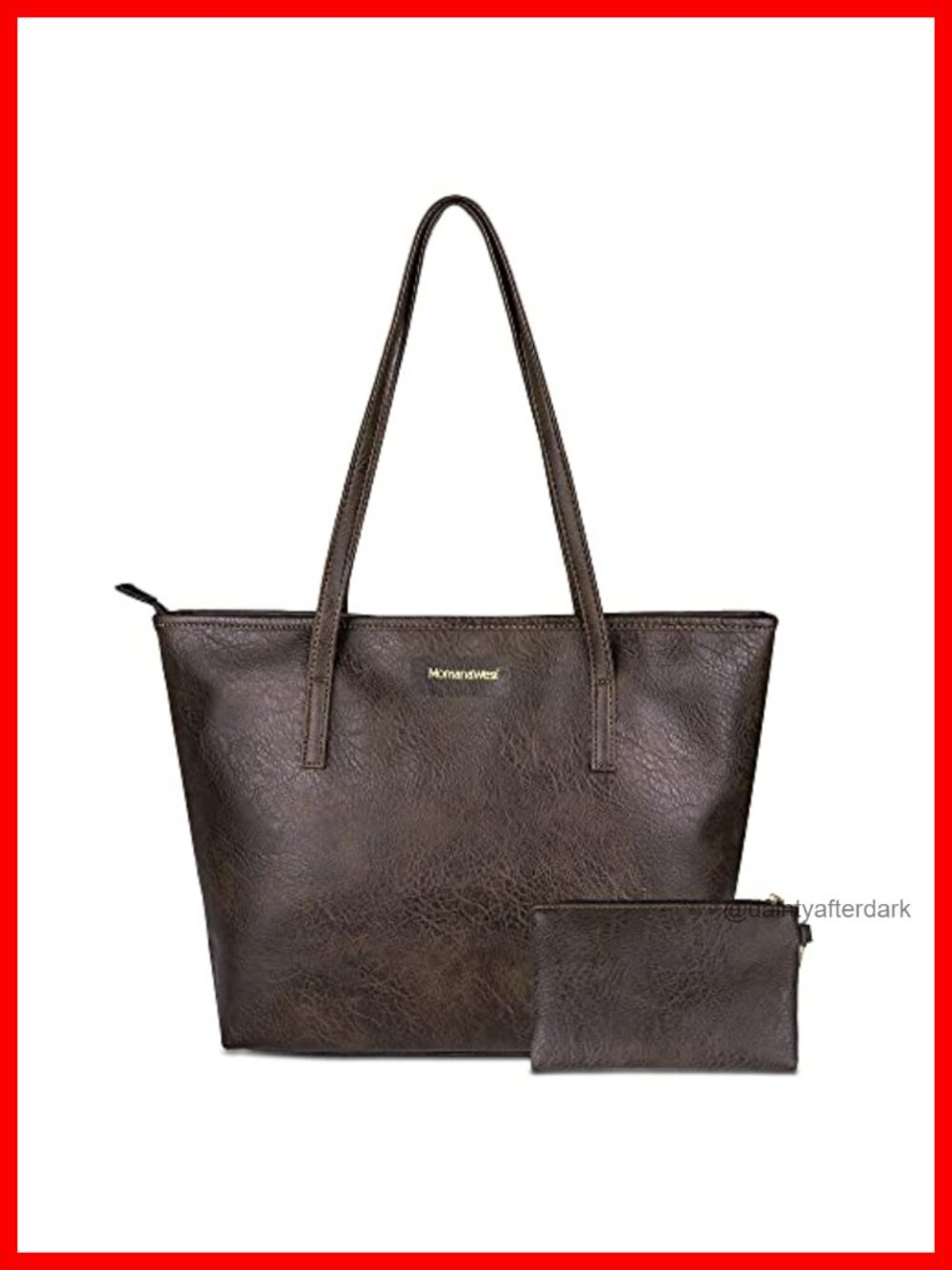 Montana West City Tote Bag Vegan Leather 2-in-1 Work Handbag with Pouch